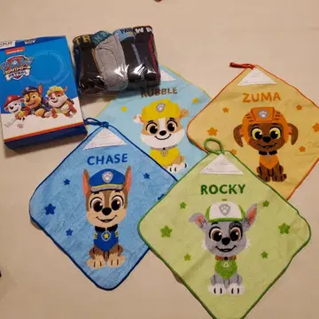 퍼피 구조대 루프 타월 & 복서 브리프 세트