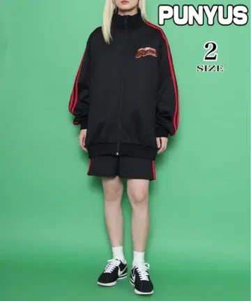 빅 실루엣 PUNYUS 푸뉴즈 후드 저지 블랙 빨간색 야키니쿠