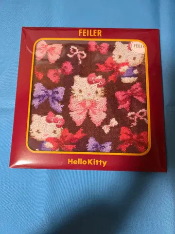 미개봉 새상품 헬로키티 페이 슈니르 직조 손수건 리본