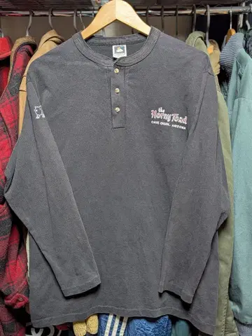 90S 헨리넥 기업 롱T 미국제