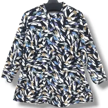 프린트 붓 패턴 붓 패턴 튜닉 LL 루즈핏 튜닉 풀오버