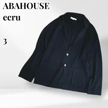 새상품급 ABAHOUSE ecru 카라 부착 니트 가디건 긴팔