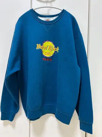 90s 하드 록 카페 USA제 구제 맨투맨 네이비 블랙