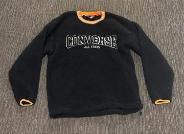 CONVERSE 플리스 맨투맨 블랙