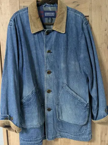 랜즈 엔드 데님 커버올 자켓