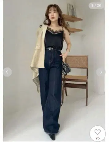 FRAY I.D 베이직 플레어 데님 팬츠 인디고 블루