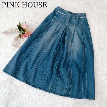 [ 핑크하우스/PINK HOUSE ] 롱 스커트 플레어 데님 A라인