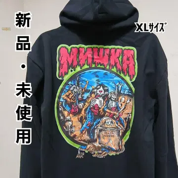 새상품 미사용 MISHKA (미시카) 맨투맨 후드티 블랙