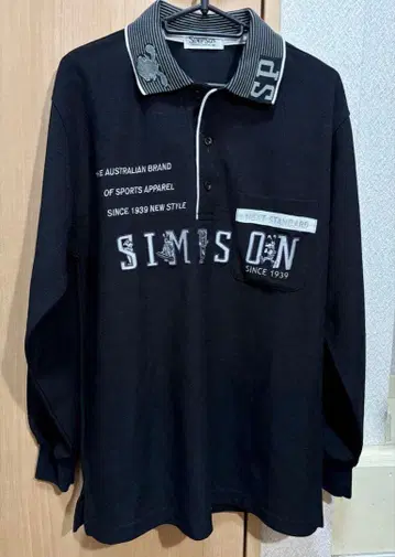 [ 미사용 새상품 ] 남성용 셔츠 심슨 블랙