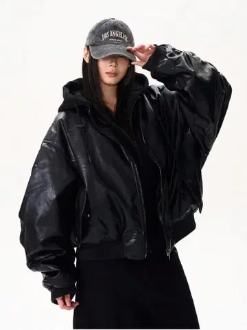 오버 사이즈 MA-1 자켓 블랙