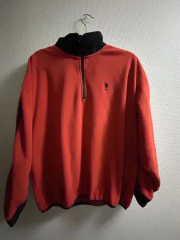 오렌지 플리스 집업 트레이닝복