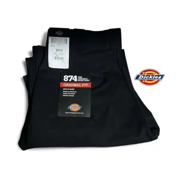 새상품 디키즈 874 블랙 BK 30 x 30 워크 팬츠