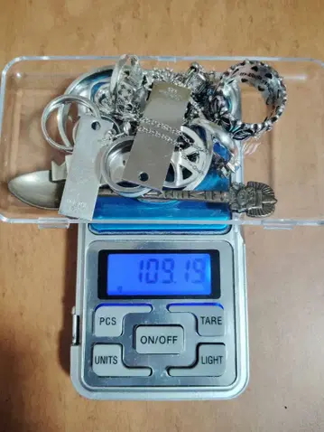 실버 참 목걸이 109.19g