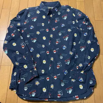 Desigual 올 패턴 디자인 남성용 긴팔 셔츠