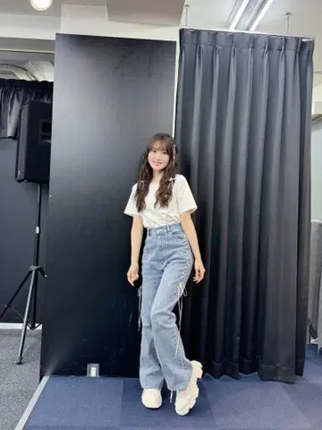 오구라 유이 착용 데님 팬츠 세트