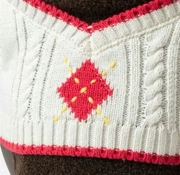 LOVOT 니트 의상 다이아몬드 무늬