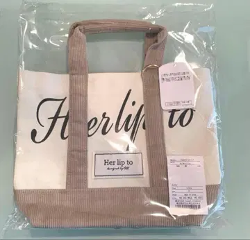 미사용 새상품 herlipto mini tote 루미네 토트백 아이보리