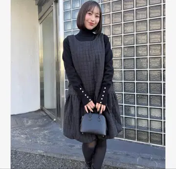 퀼팅 디자인 미니 원피스 린카블 로지몬스터 스타일