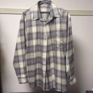 AURALEE 체크 무늬 셔츠 사이즈 3