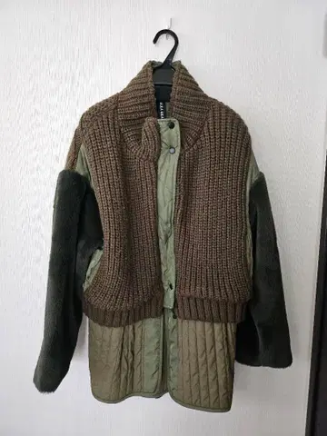 아우라 아이라 절개 더블 레이어 자켓 블루종