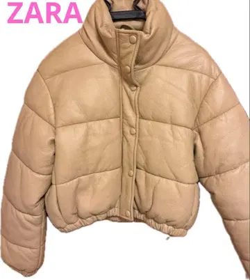 ZARA 베이지 숏 기장 다운 자켓