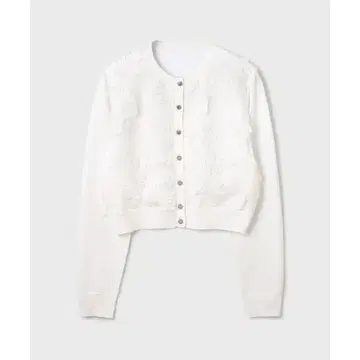 로즈 자수 니트 가디건 그레이스 콘티넨탈