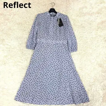 미사용 택 포함 Reflect 플라워 프린트 보타이 원피스