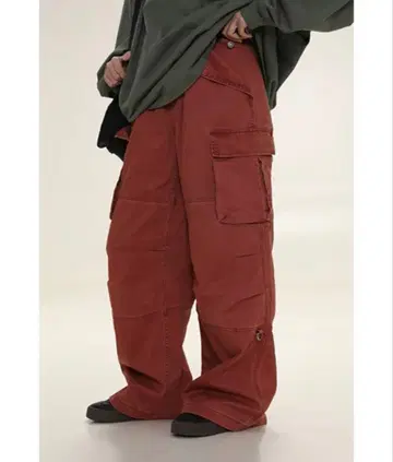 MASONPRINCE 레드 카고 팬츠