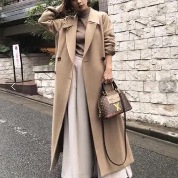 [Ameri VINTAGE] LITTLE FLARE LONGCOAT 카멜