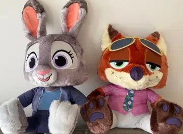 주토피아 2 봉제 인형 닉 주디 2종 세트