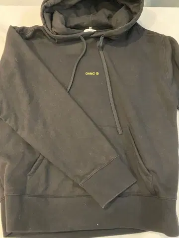 OAMC 블랙 후드 부착 후드티 그래픽 프린트