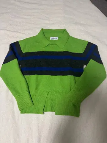 HeRIN.CYE 스트라이프 폴로 스웨터