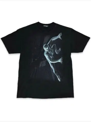 블랙 스파이더맨 그래픽 티셔츠 블랙