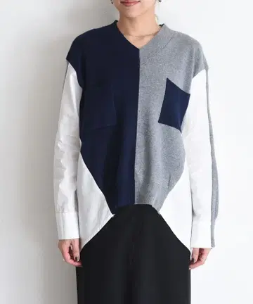 새상품 이번 시즌 Eimee Law 패브릭 MIX 상의