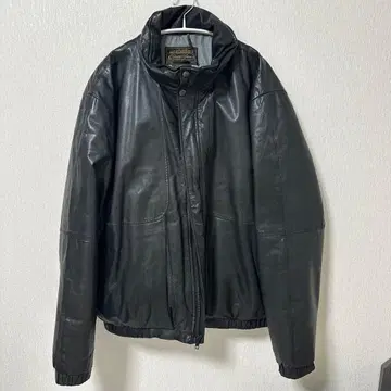 80s 에디 바우어 가죽 다운 XL 빈티지