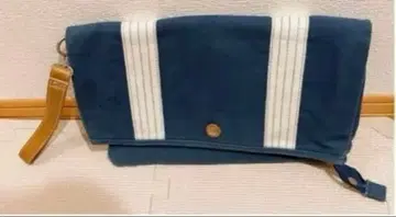 네이비 스웨이드풍 토트백 클러치백