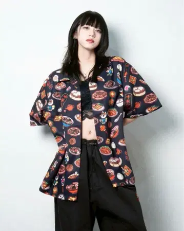 츄우카타베타이 나카무라 안즈 콜라보 중화 올 패턴 셔츠