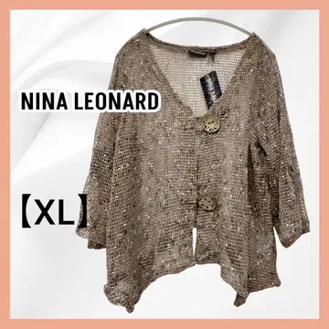 미사용 택 포함 NINA LEONARD 메쉬 가디건 볼레로 빅 사이즈