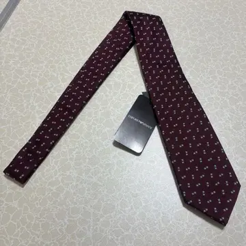 새상품 EMPORIO ARMANI 넥타이 실크 와인 (7304)