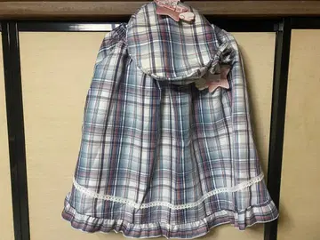 시마무라 호시나 사쿠라코 체크 프릴 스커트 베레모