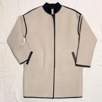 &SO 여성용 노카라 롱 코트 베이지 셔츠 모드 캐주얼