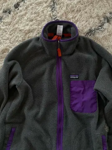 Patagonia 플리스 자켓 그레이/퍼플