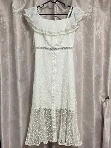 Settan 화이트 레이스 드레스 사이즈 2 ginza couture