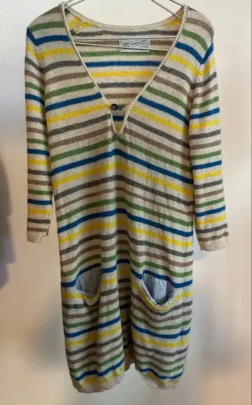 내추럴 런드리 보더 튜닉 원피스