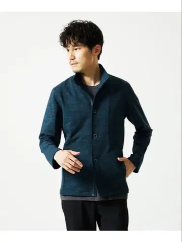 MK MICHEL KLEIN homme 스탠드 카라 가디건