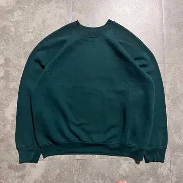 프룻 오브 더 룸 90s 래글런 맨투맨 트레이닝복 그린 USA