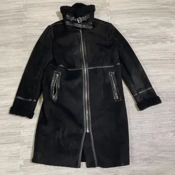 ZARA 블랙 무스탕 코트
