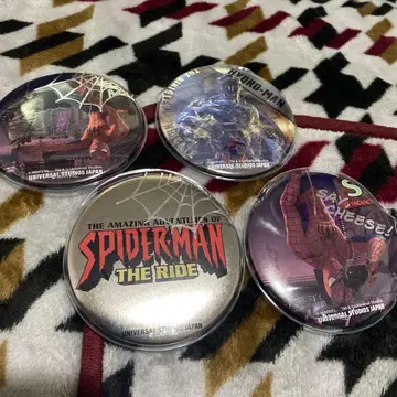 USJ 한정판 스파이더맨 캔뱃지 4개