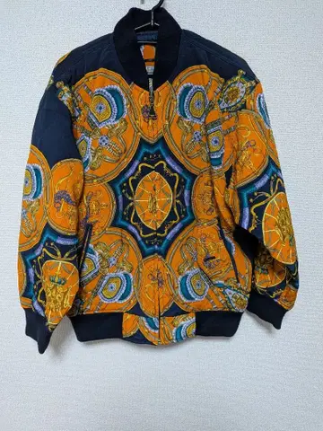 K-2 INTERNATIONAL 패턴 나일론 자켓 M 기하학 패턴