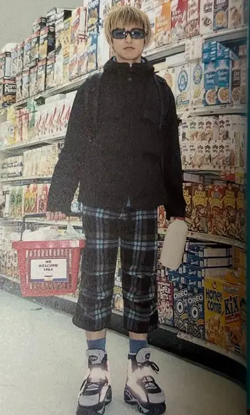 [새상품급] GLAY JIRO 매니아 웍스 7부 기장 팬츠 체크